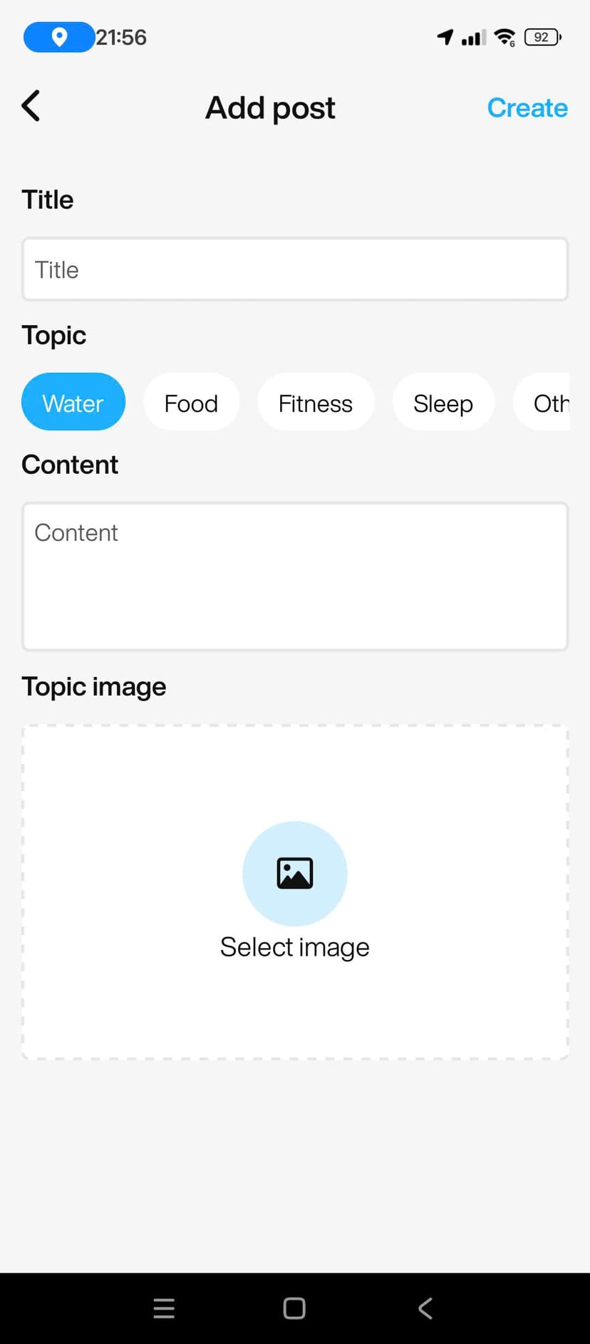 Create Blog Post